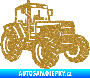 Samolepka Traktor 002 pravá Zetor Ultra Metalic zlatá