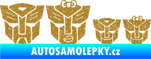 Samolepka Transformers 001 rodinka v autě Ultra Metalic zlatá