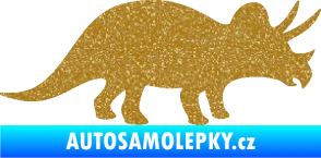 Samolepka Triceratops 001 pravá Ultra Metalic zlatá