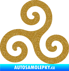 Samolepka Triskelion keltský znak Ultra Metalic zlatá