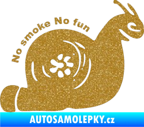 Samolepka Turbo šnek 005 no smoke no fun pravá Ultra Metalic zlatá