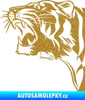 Samolepka Tygr 002 levá Ultra Metalic zlatá