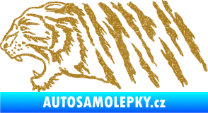 Samolepka Tygr 004 levá Ultra Metalic zlatá