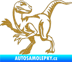 Samolepka Tyrannosaurus Rex 003 levá Ultra Metalic zlatá