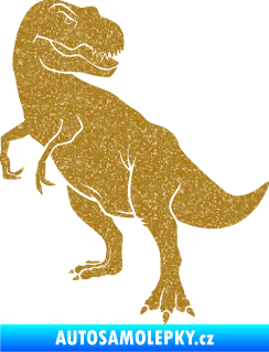 Samolepka Tyrannosaurus Rex 004 levá Ultra Metalic zlatá