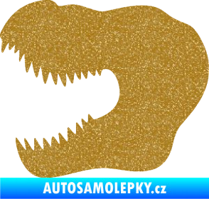 Samolepka Tyrannosaurus Rex lebka 001 levá Ultra Metalic zlatá