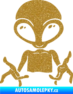 Samolepka UFO 006 levá Ultra Metalic zlatá