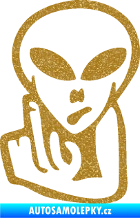 Samolepka UFO 008 levá Ultra Metalic zlatá