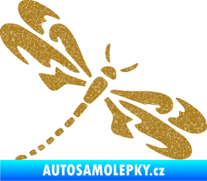 Samolepka Vážka 001 pravá Ultra Metalic zlatá