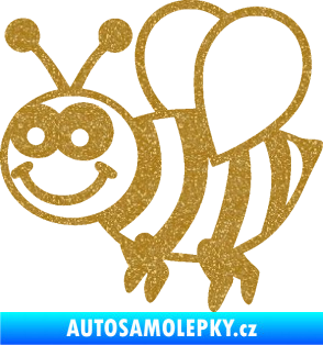 Samolepka Včela 003 levá happy Ultra Metalic zlatá