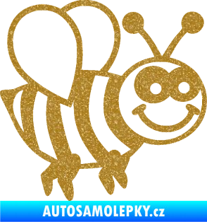 Samolepka Včela 003 pravá happy Ultra Metalic zlatá