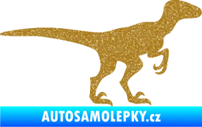 Samolepka Velociraptor 001 pravá Ultra Metalic zlatá