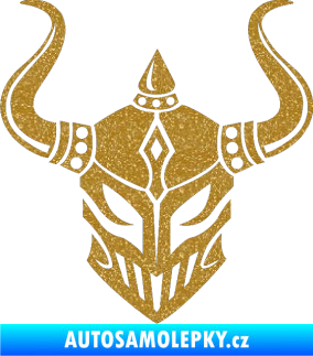 Samolepka Vikingská helma Ultra Metalic zlatá