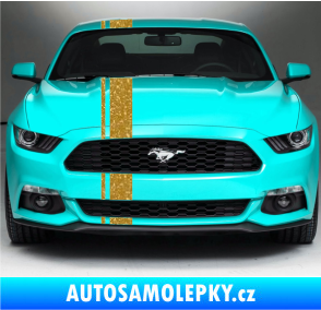 Samolepka Viper pruhy 2 cm + 11 cm Ultra Metalic zlatá