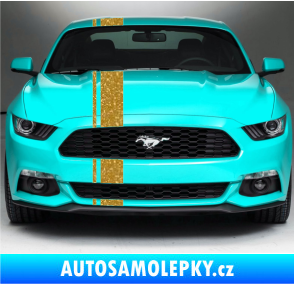 Samolepka Viper pruhy 2 cm + 12 cm Ultra Metalic zlatá