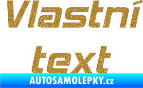 Samolepka Vlastní text - Hemi Head Ultra Metalic zlatá