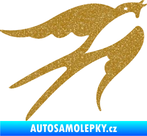 Samolepka Vlaštovka 003 pravá Ultra Metalic zlatá