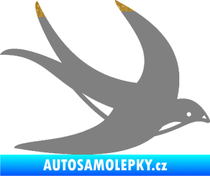 Samolepka Vlaštovka 004 pravá Ultra Metalic zlatá