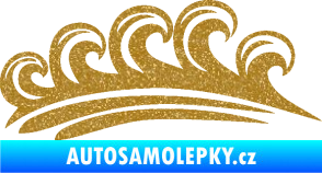 Samolepka Vlny 001 pravá moře Ultra Metalic zlatá