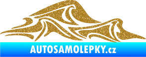 Samolepka Vlny 002 pravá moře Ultra Metalic zlatá