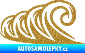 Samolepka Vlny 006 levá moře Ultra Metalic zlatá