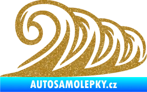 Samolepka Vlny 006 pravá moře Ultra Metalic zlatá