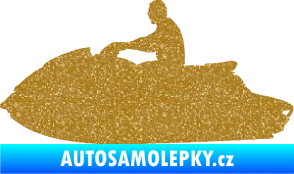 Samolepka Vodní skútr 003 levá Ultra Metalic zlatá