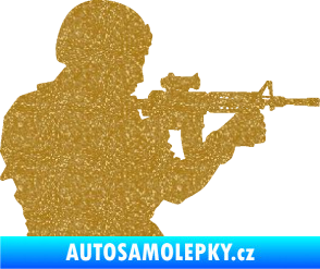Samolepka Voják 005 pravá Ultra Metalic zlatá