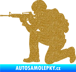 Samolepka Voják 007 levá Ultra Metalic zlatá