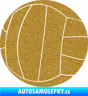 Samolepka Volejbalový míč 003 Ultra Metalic zlatá