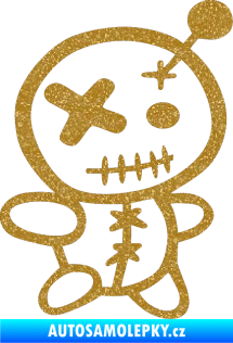 Samolepka Voodoo panenka 001 pravá Ultra Metalic zlatá