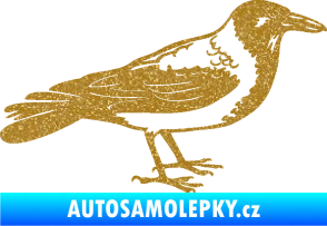 Samolepka Vrána 001 pravá Ultra Metalic zlatá