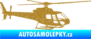 Samolepka Vrtulník 002 pravá helikoptéra Ultra Metalic zlatá