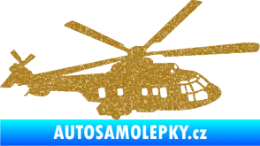 Samolepka Vrtulník 003 pravá helikoptéra Ultra Metalic zlatá