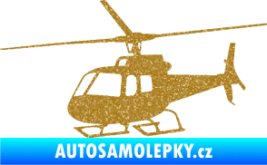 Samolepka Vrtulník 008 levá helikoptéra Ultra Metalic zlatá