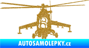 Samolepka Vrtulník 009 levá helikoptéra Ultra Metalic zlatá