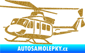 Samolepka Vrtulník 010 levá helikoptéra Ultra Metalic zlatá