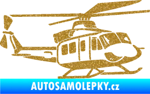 Samolepka Vrtulník 010 pravá helikoptéra Ultra Metalic zlatá