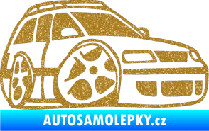 Samolepka VW Passat b6 karikatura pravá Ultra Metalic zlatá