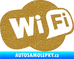 Samolepka Wifi 002 Ultra Metalic zlatá