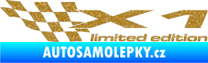Samolepka X1 limited edition levá Ultra Metalic zlatá