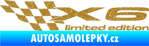 Samolepka X6 limited edition levá Ultra Metalic zlatá