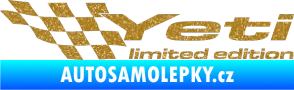 Samolepka Yeti limited edition levá Ultra Metalic zlatá