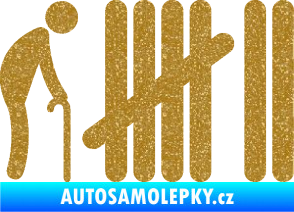 Samolepka Zářezy 005  Ultra Metalic zlatá
