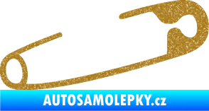 Samolepka Zavírací špendlík 001 pravá  Ultra Metalic zlatá