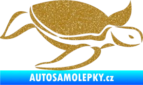 Samolepka Želva 002 pravá Ultra Metalic zlatá