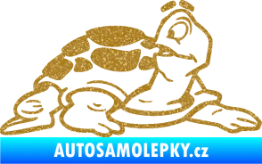 Samolepka Želva 003 pravá Ultra Metalic zlatá