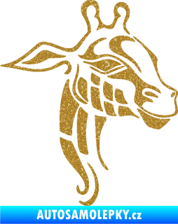 Samolepka Žirafa 003 pravá Ultra Metalic zlatá
