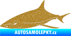 Samolepka Žralok 008 levá Ultra Metalic zlatá