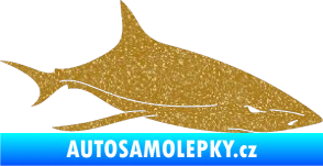 Samolepka Žralok 008 pravá Ultra Metalic zlatá